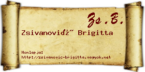 Zsivanović Brigitta névjegykártya